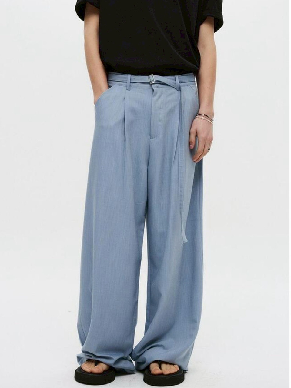 【DNSR】Belted Drape Slacks 