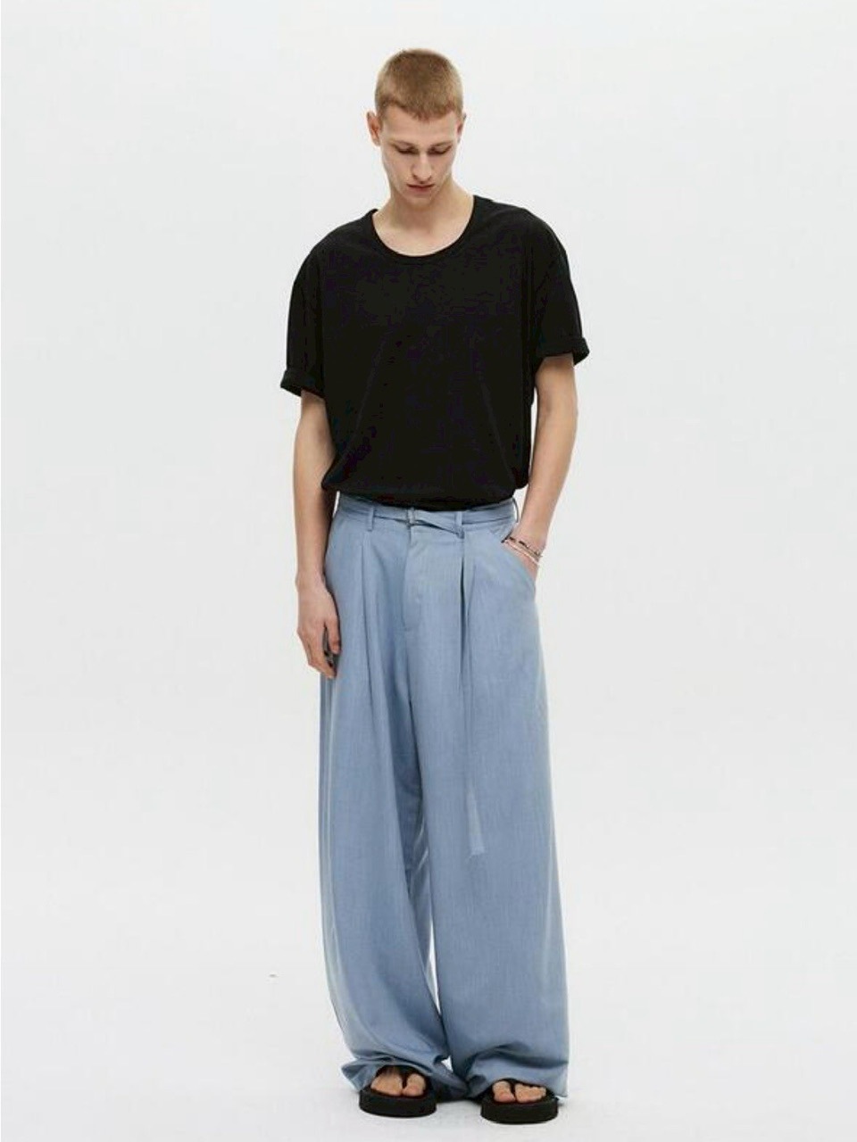 【DNSR】Belted Drape Slacks 