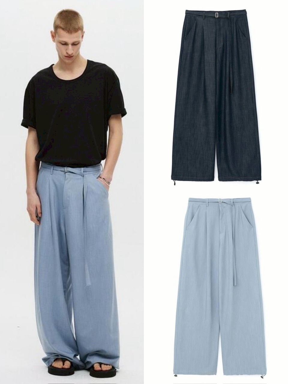 【DNSR】Belted Drape Slacks 