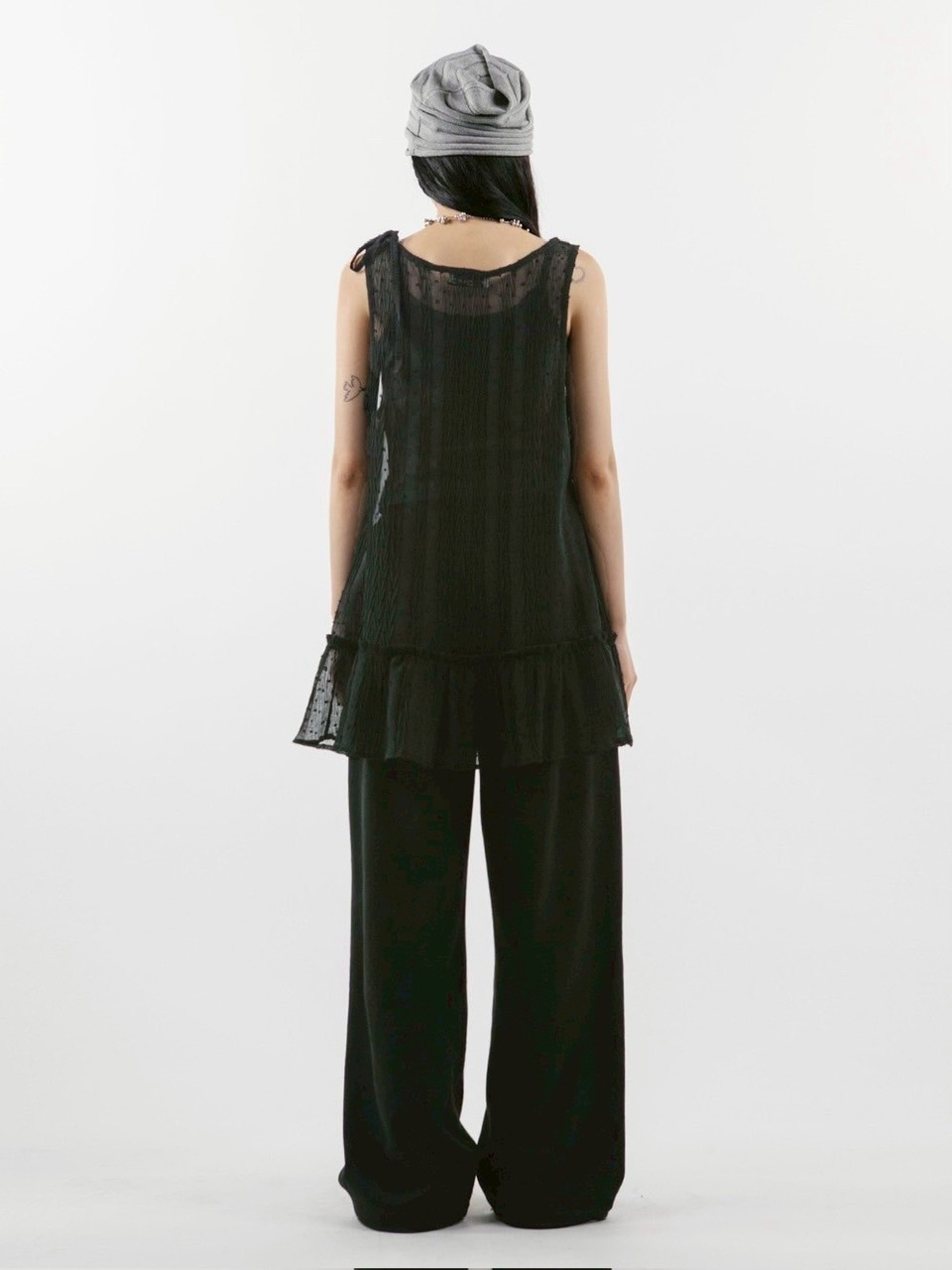 【TUOMIO】FRILL LAYERED DOT DRESS / 【トゥオミオ】フリルレイヤードドットワンピース