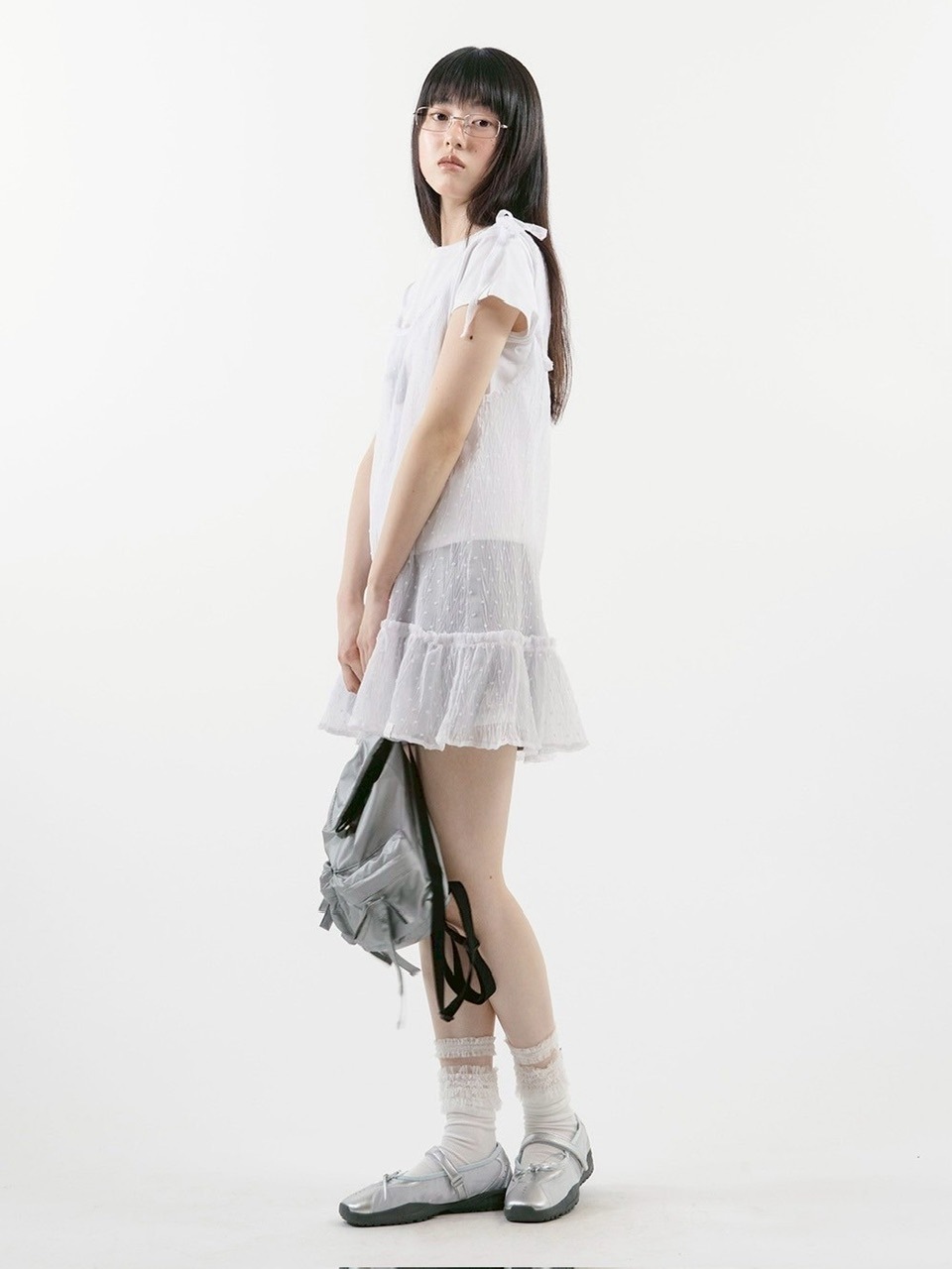 【TUOMIO】FRILL LAYERED DOT DRESS / 【トゥオミオ】フリルレイヤードドットワンピース