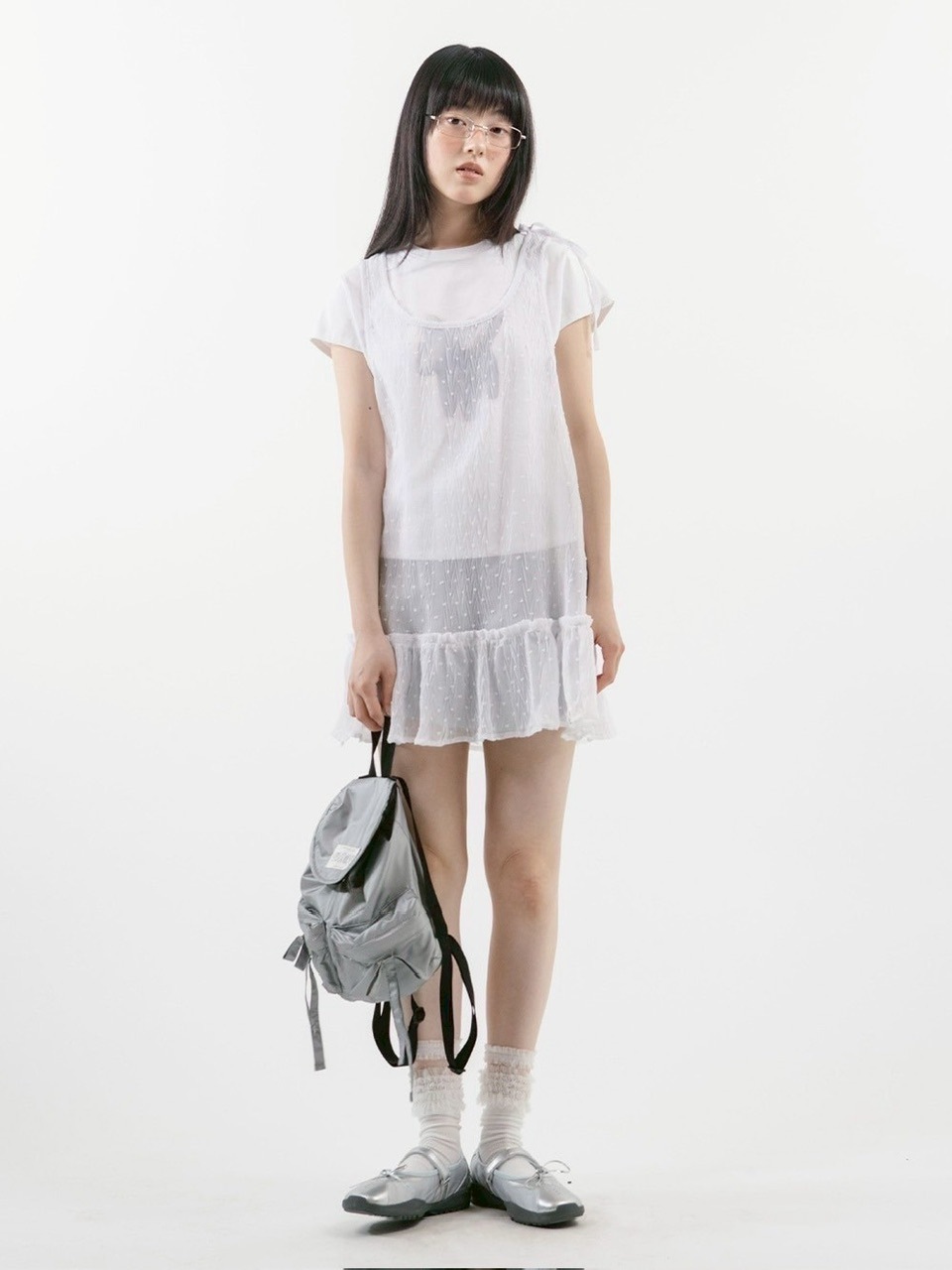 【TUOMIO】FRILL LAYERED DOT DRESS / 【トゥオミオ】フリルレイヤードドットワンピース
