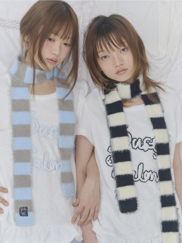 HYDE VAMPADDICT VAMPS マフラー FC限定 FANCY X DUSTY】HUG STRIPE FUR MUFFLER / 【ファンシー X ダスティ