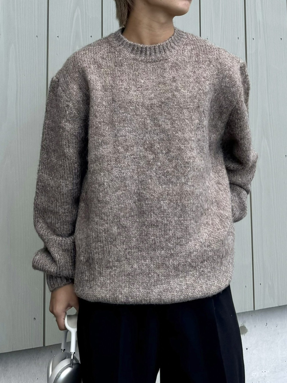 受注制【RENOL】wool mix round knit (4color)