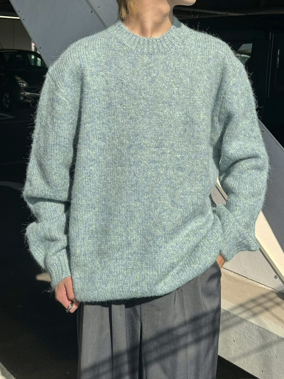 受注制【RENOL】wool mix round knit (4color) | OUR BRAND