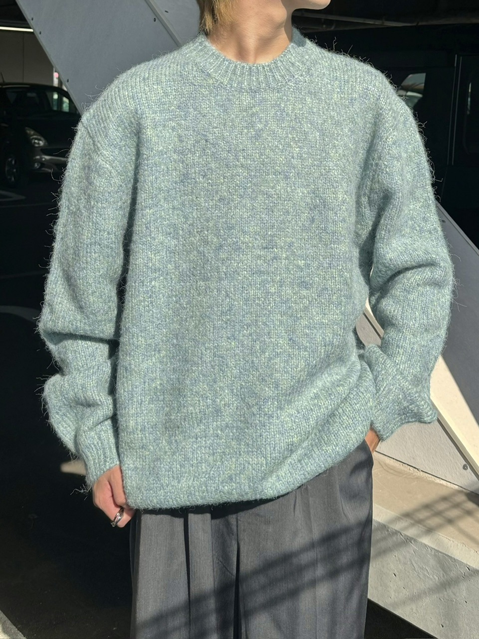 受注制【RENOL】wool mix round knit (4color)