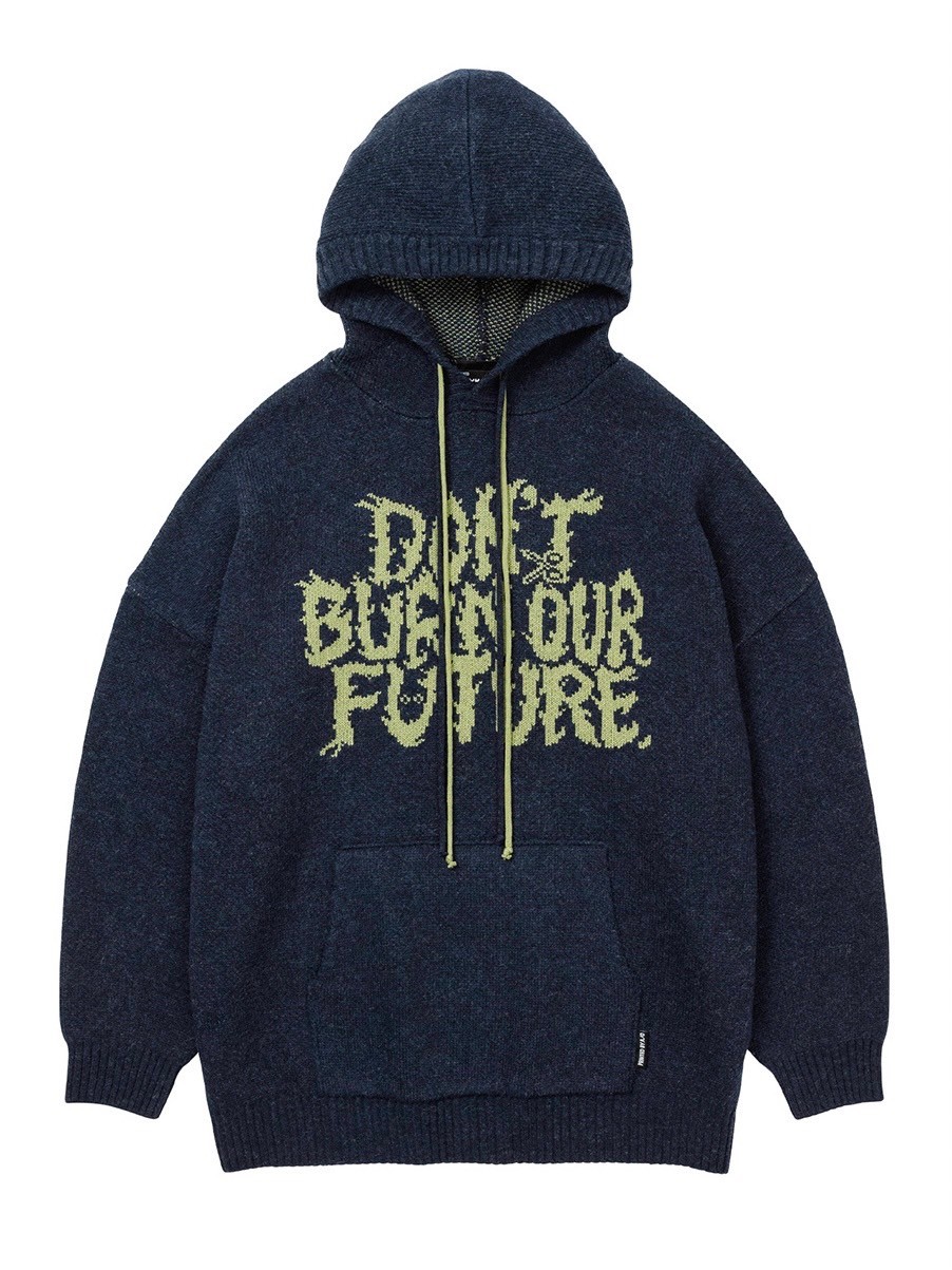 新品　完売品　BRIEFING HOL B LOGO KNIT HOODIE BRIEFING - MEN'S LOGO HOODIE / フロッキープリント ダンボールニット