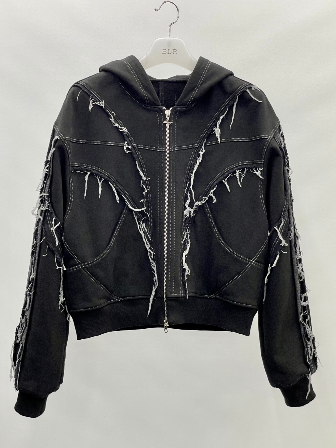 【BLR】RAW EDGED HOODIE ZIP-UP / 追跡付 2/16再入荷【BLR BLUER】Raw-Edged Hoodie zip-up | OUR BRAND