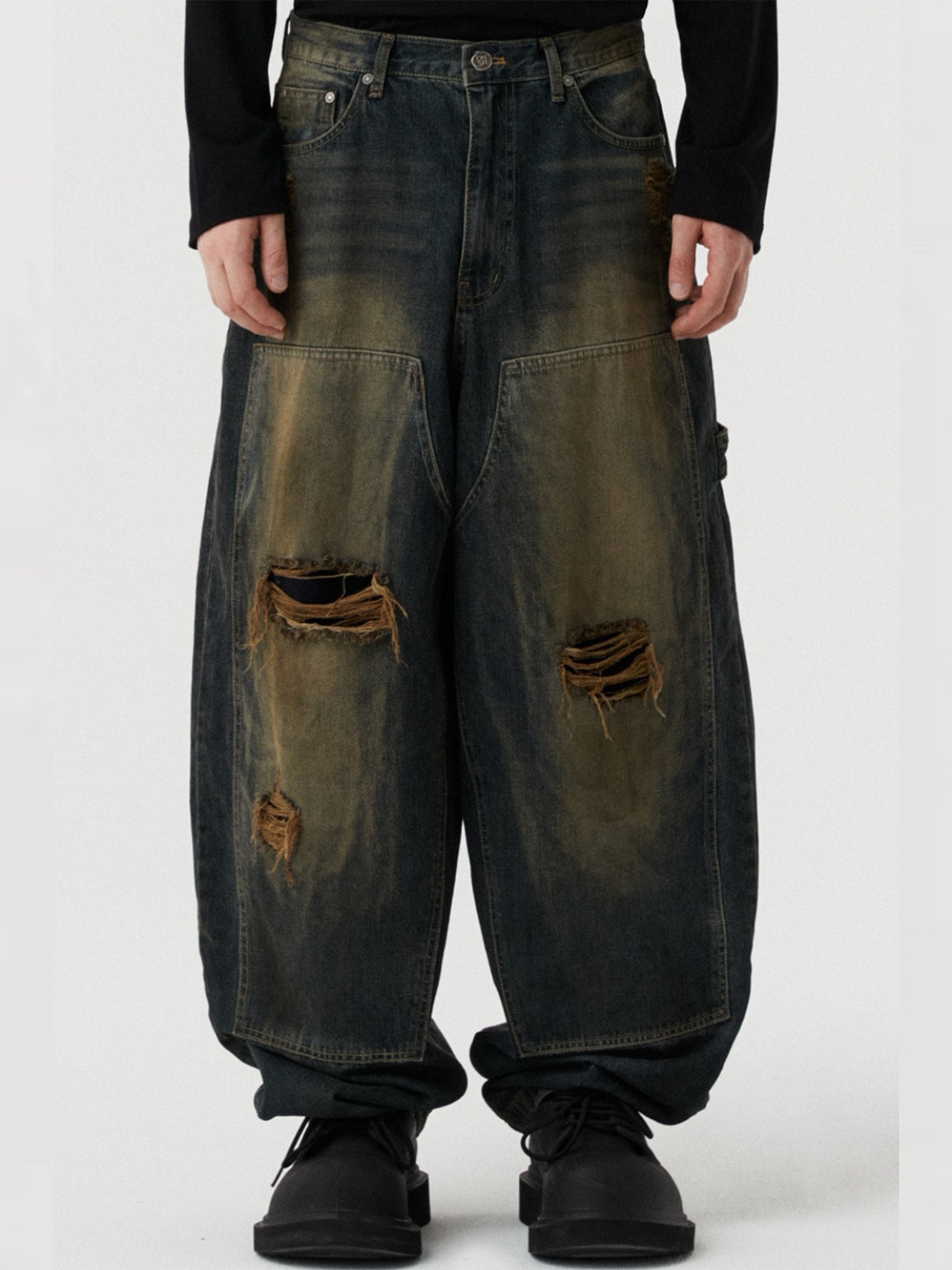 【DNSR】[JUANHOMMExDNSR] carpenter baggy denim pants