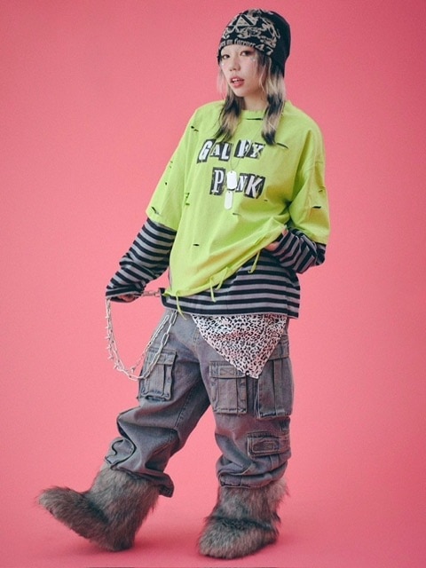 GALFY】ダーティーデニムワイドカーゴ | OUR BRAND,GALFY | PRESSING