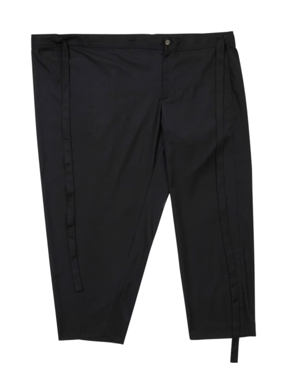 【AJO AJOBYAJO】25SS★ Asymmetrical Long Skirt Denim Pants Wool Blend Asymmetrical Long Skirt Pants [BLACK] - AJOBYAJO