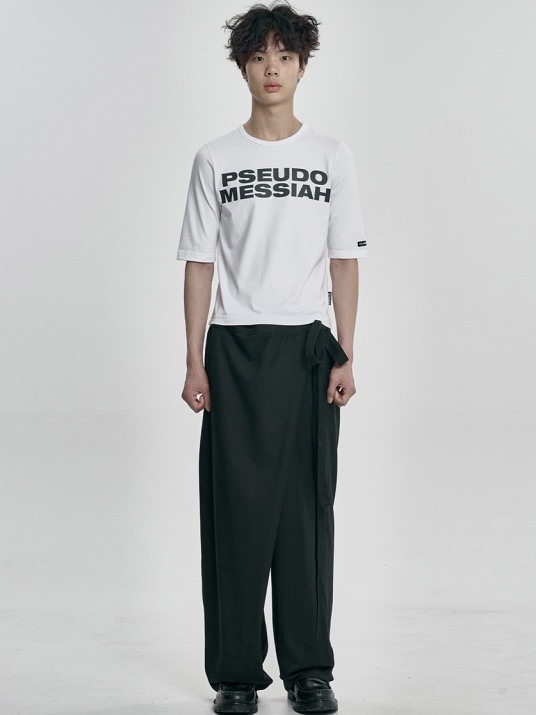 【AJO AJOBYAJO】25SS★ Asymmetrical Long Skirt Denim Pants AJOBYAJO】Wool Blend Asymmetrical Long Skirt Pants | OUR