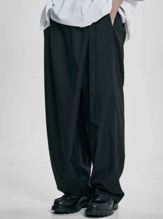 【AJO AJOBYAJO】25SS★ Asymmetrical Long Skirt Denim Pants AJOBYAJO】Wool Blend Asymmetrical Long Skirt Pants | OUR