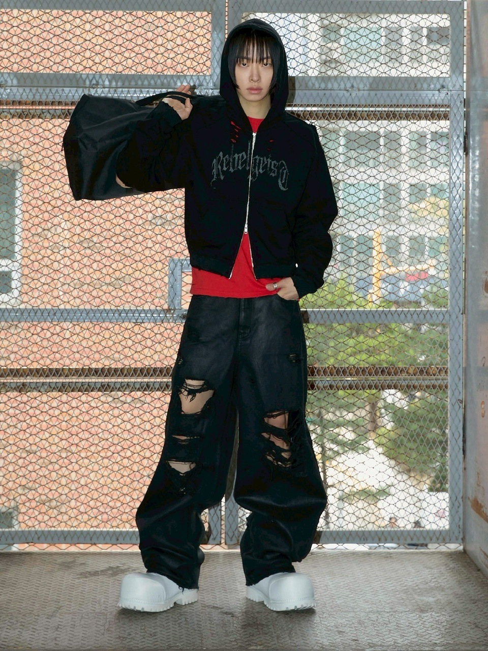 ANOTHERYOUTH】3 layered destroyed jeans | OUR BRAND