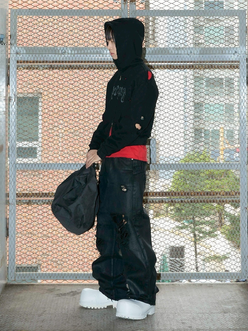 ANOTHERYOUTH】3 layered destroyed jeans | OUR BRAND