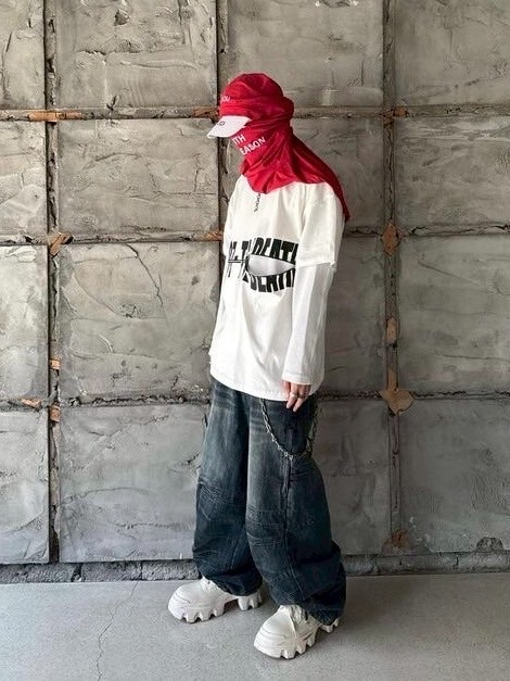 roaringrad】LAYERED ZIPPER T-SHIRTS / 【ロアリングラド】レイヤード