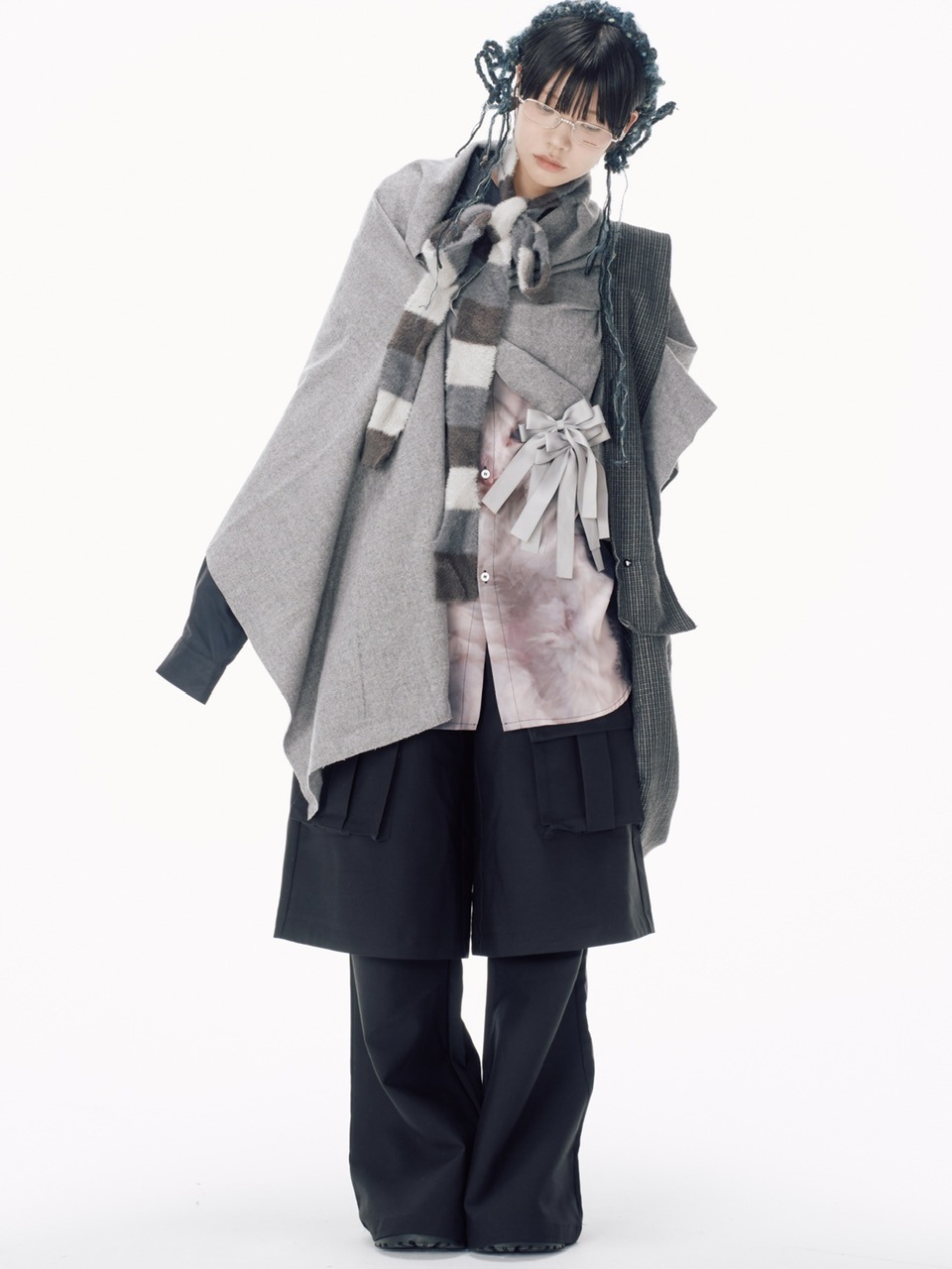 【Nerd out XU】layered slacks / 【ナードアウトエックスユー】レイヤードスラックス