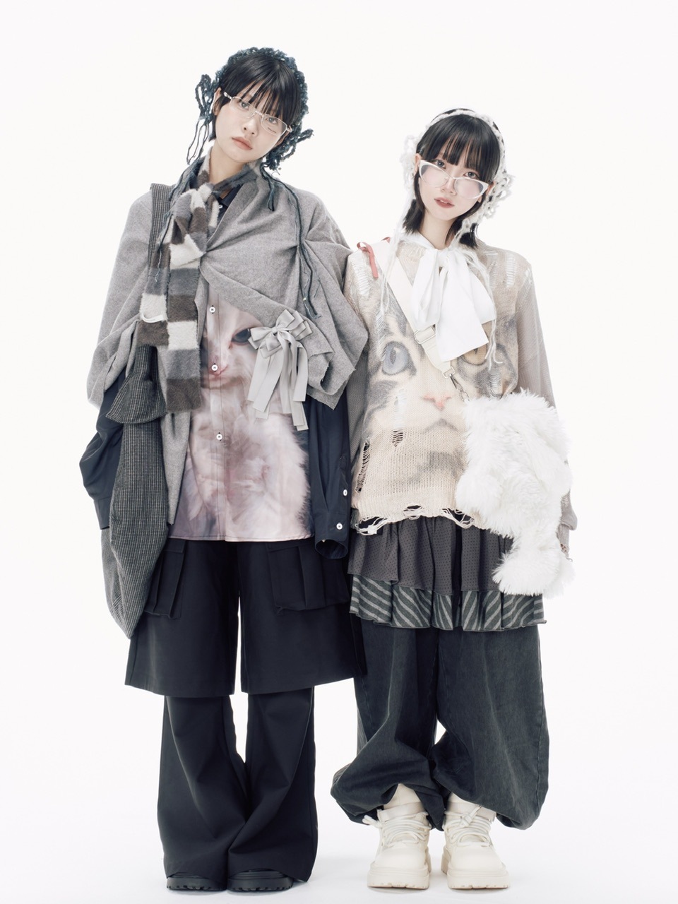 【Nerd out XU】layered slacks / 【ナードアウトエックスユー】レイヤードスラックス