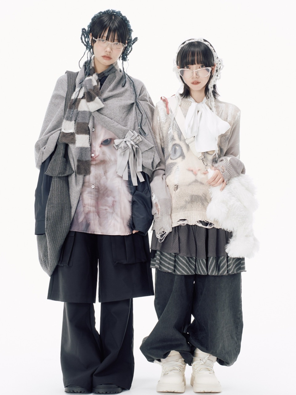 【Nerd out XU】layered slacks / 【ナードアウトエックスユー】レイヤードスラックス