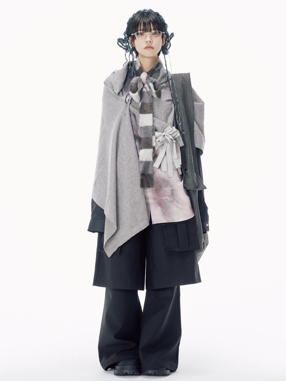 【Nerd out XU】layered slacks / 【ナードアウトエックスユー】レイヤードスラックス