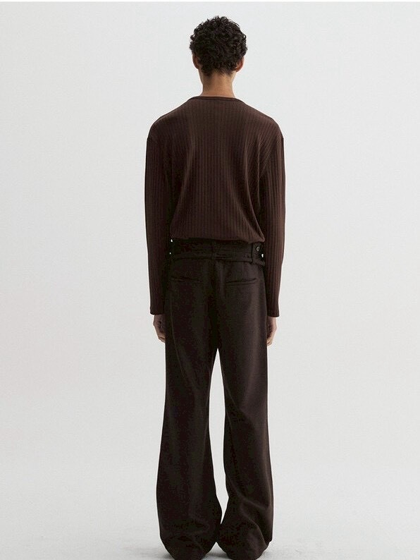 【DNSR】Ribbed Henley Long Sleeve