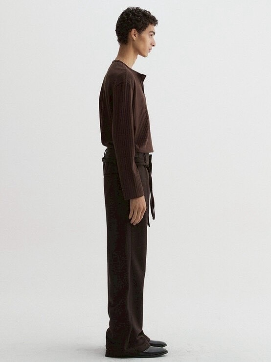 【DNSR】Ribbed Henley Long Sleeve