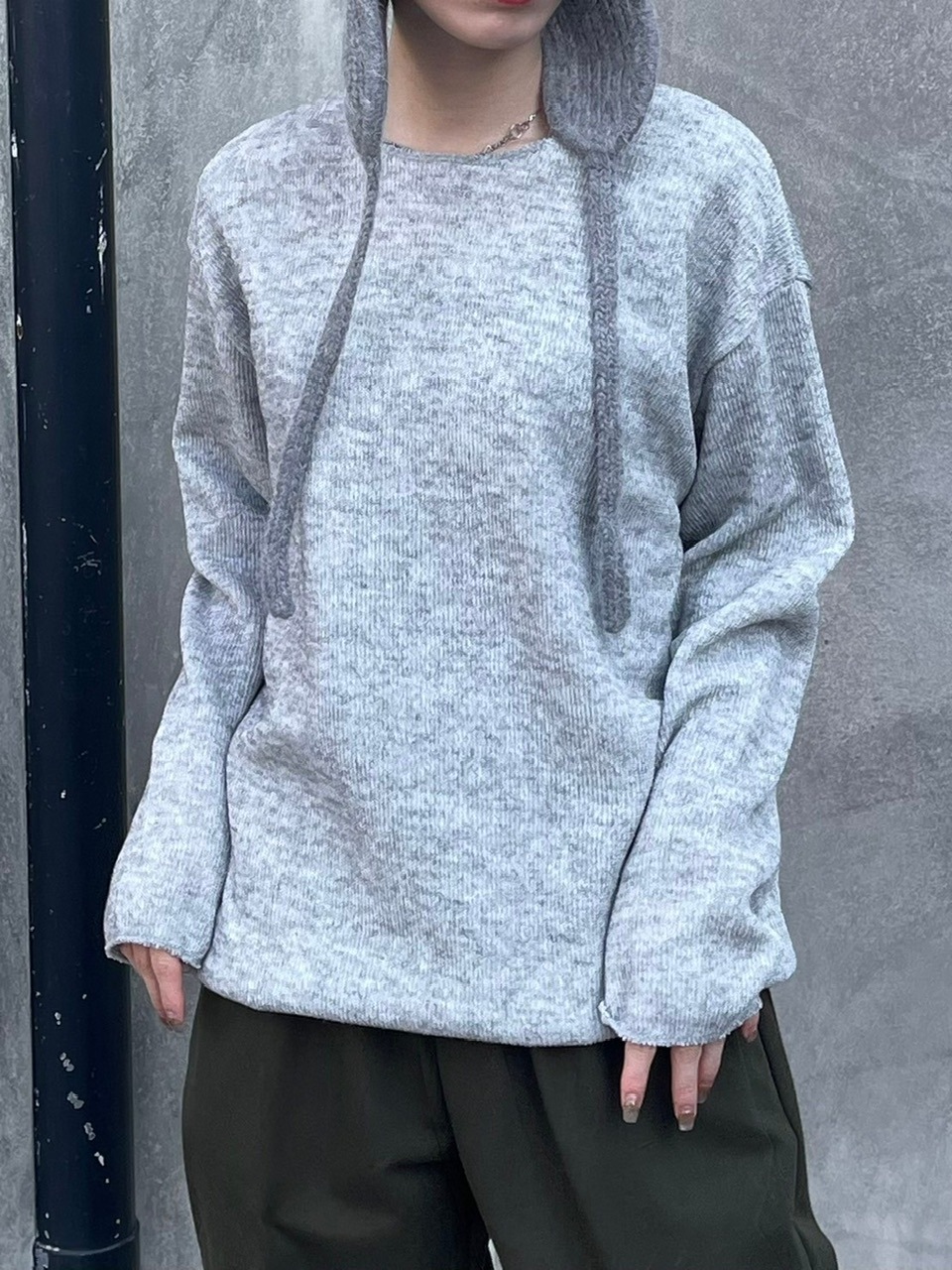 受注制【Chikashitsu +】unisex over knit (4color