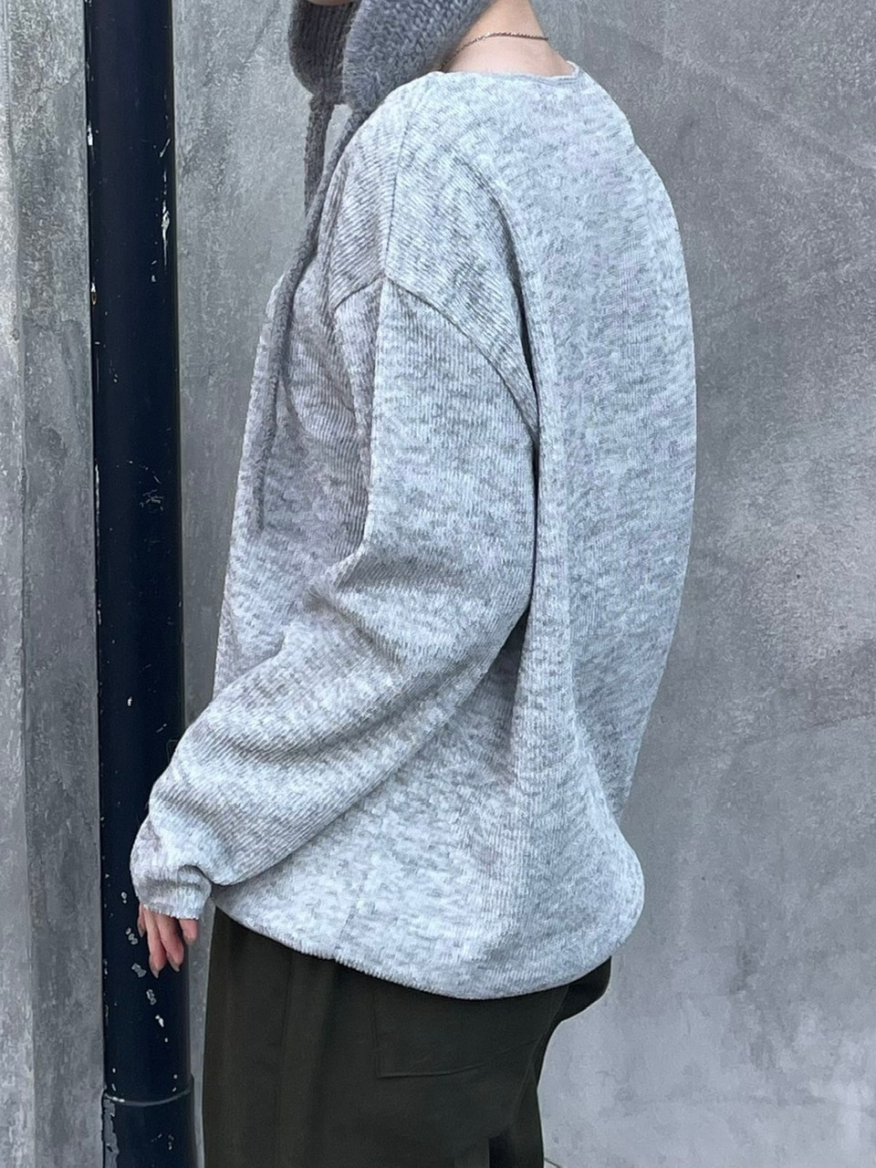 受注制【Chikashitsu +】unisex over knit (4color)