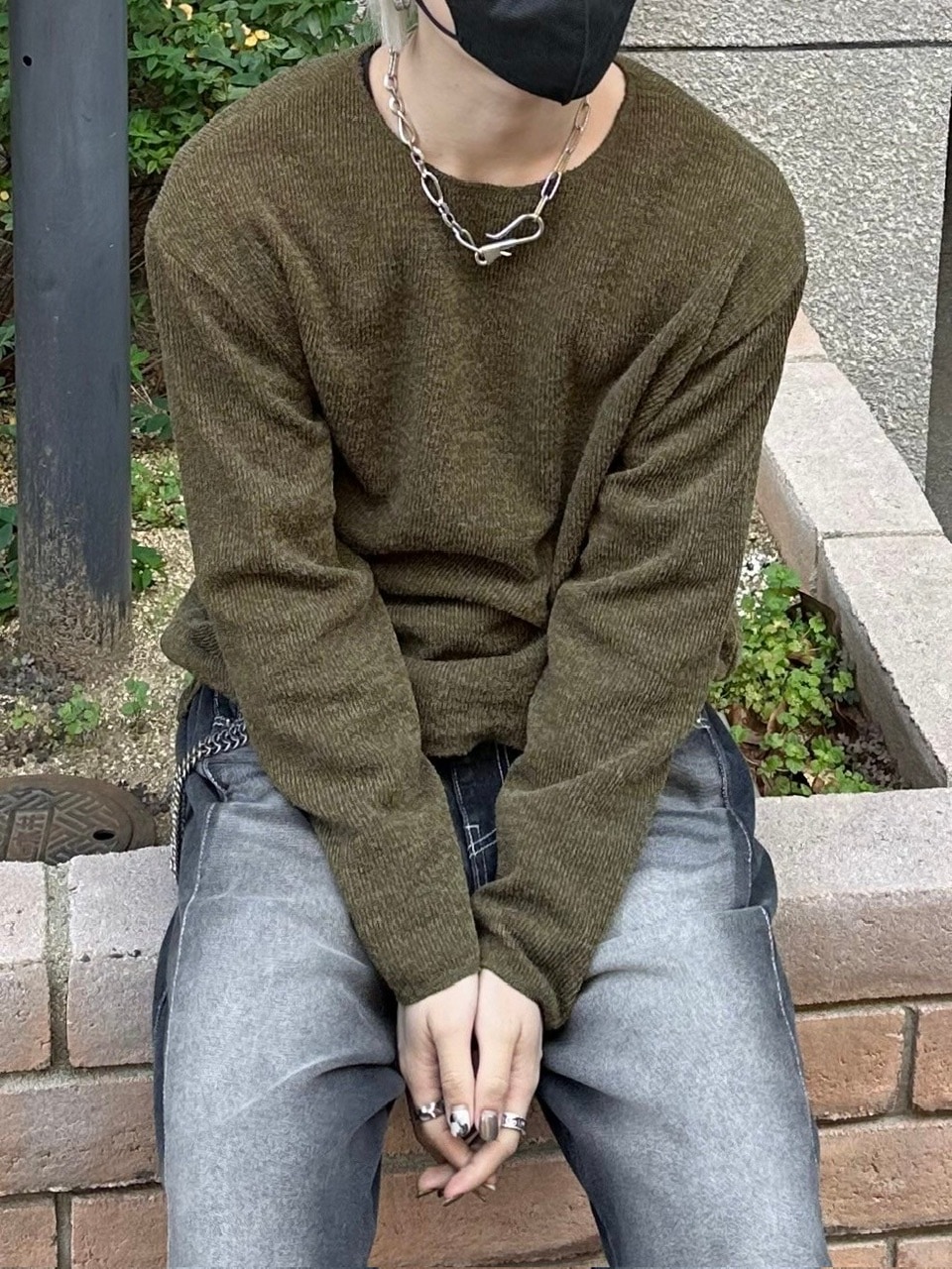 受注制【Chikashitsu +】unisex over knit (4color