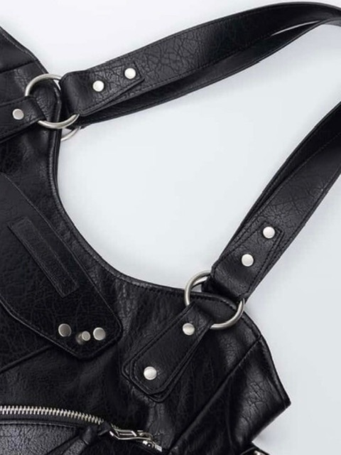 6/2再入荷【IUGAMAKARAS】Studded Leather Shoulder Bag