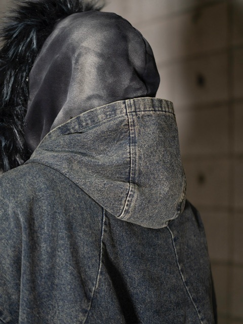 【DIG YOUR OWN GRAVE】DENIM HOOD JKT DIG YOUR OWN GRAVE】PAILOT DENIM HOODIE | OUR BRAND,DIG YOUR