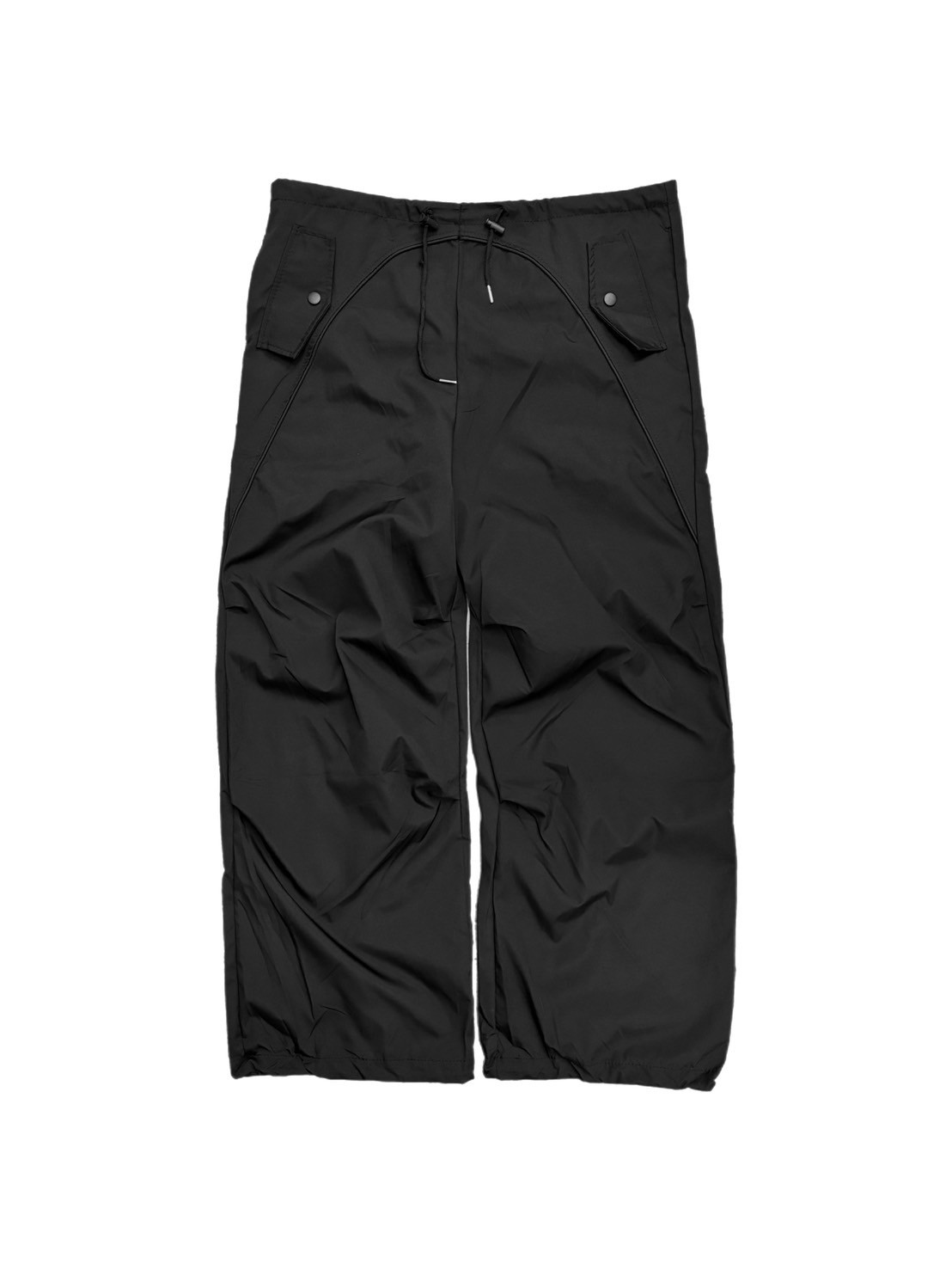 受注制【oaks】tuck design nylon wide pants (2color) | OUR