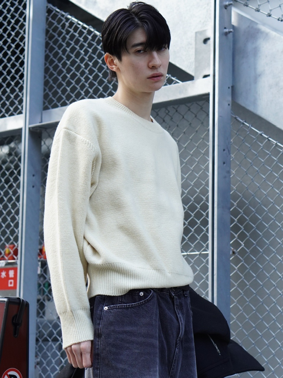 東京店WEB限定【Chikashitsu +】round wool knit (4color) | OUR BRAND