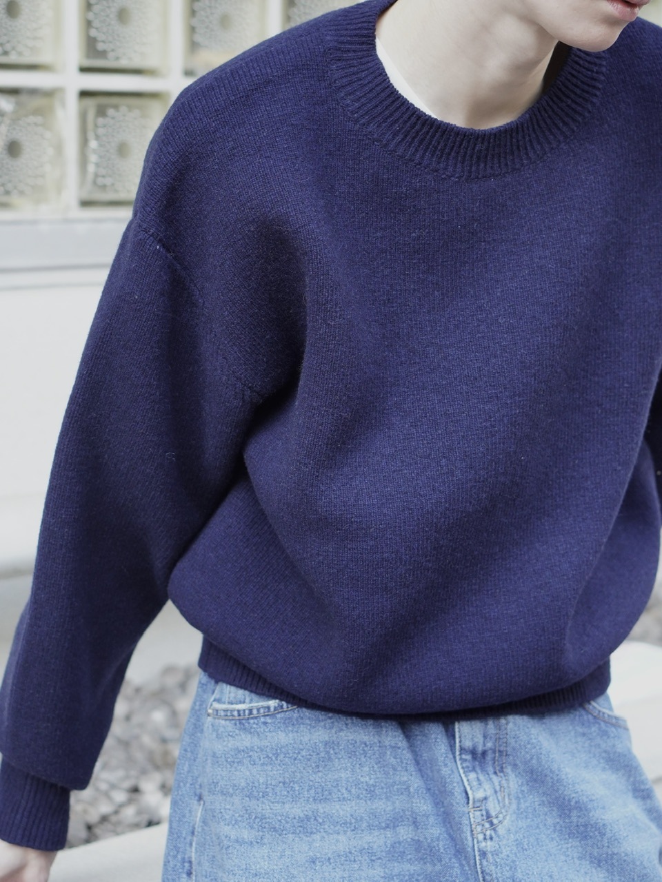 【韓国発】washibul round knit top 東京店WEB限定【Chikashitsu +】round wool knit (4color) | OUR