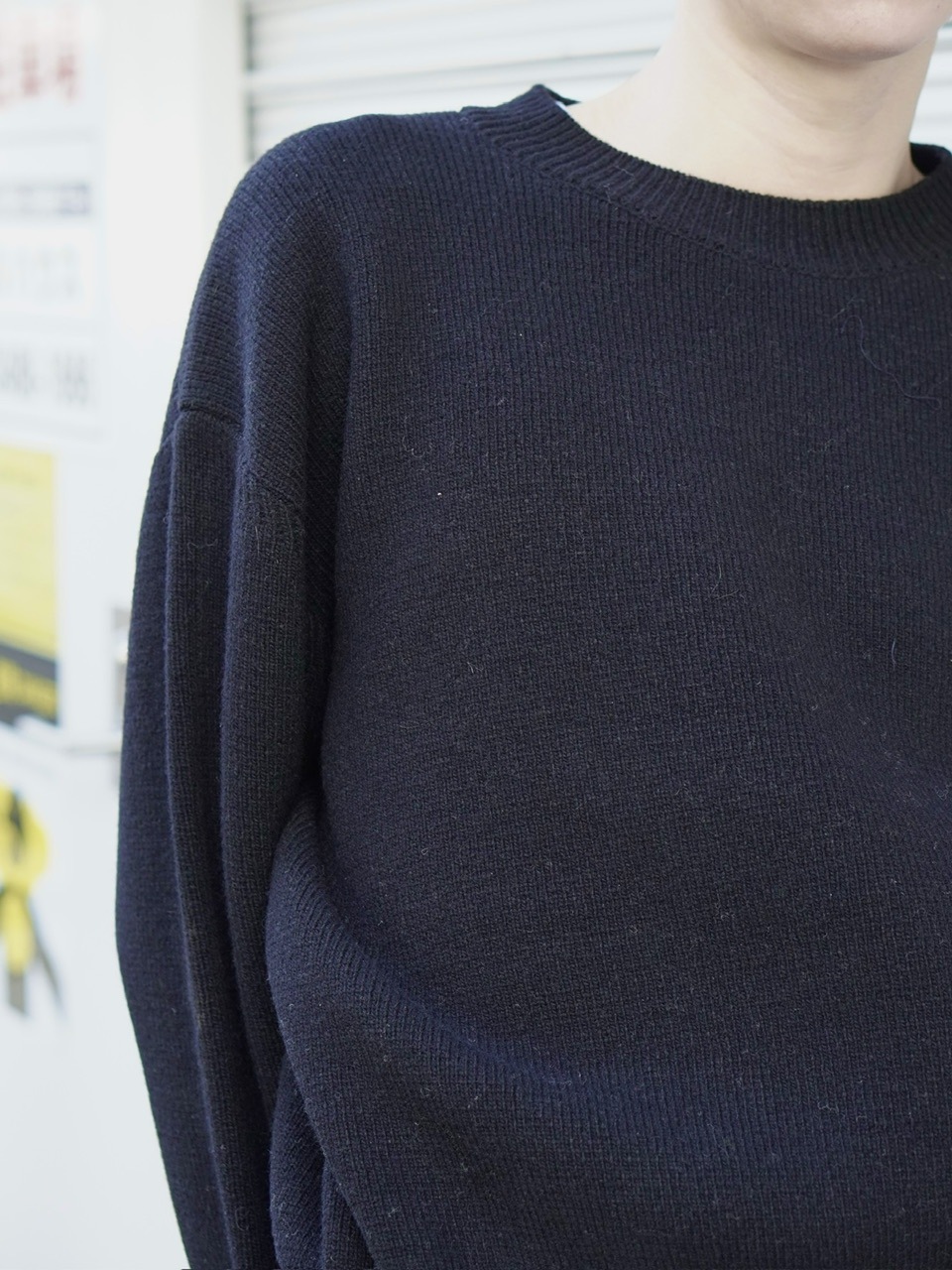 東京店WEB限定【Chikashitsu +】round wool knit (4color) | OUR BRAND