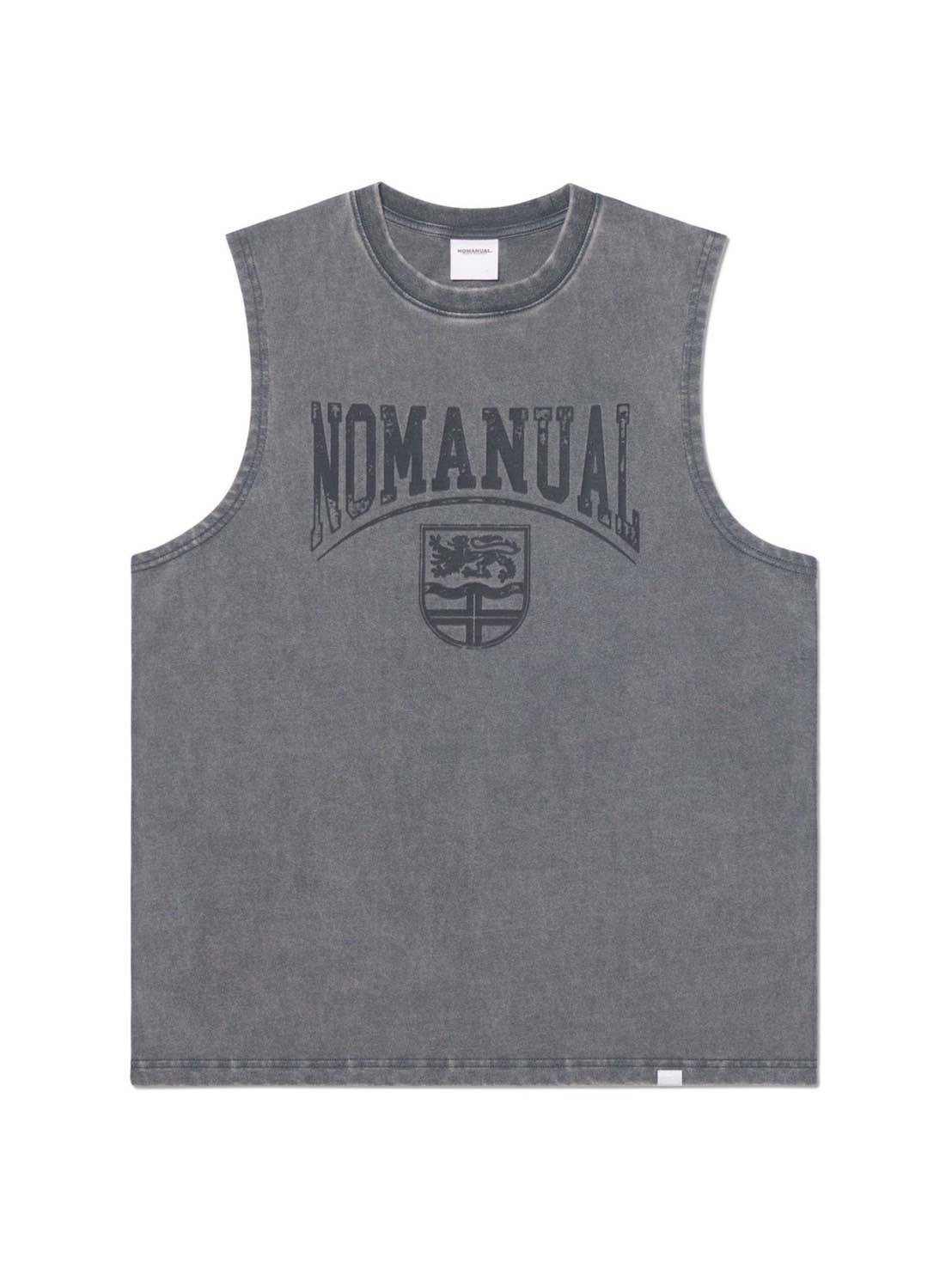 NOMANUAL】EMBLEM WASHED SLEEVELESS TEE | OUR BRAND,NOMANUAL