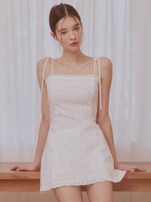 NOTYOURROSE】Lace frill mini dress | OUR BRAND,NOT YOUR ROSE