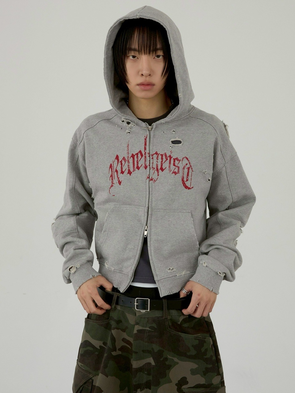 ●ANOTHERYOUTH● damaged crop zip-up hoodie (2色) ANOTHERYOUTH】damaged crop zip-up hoodie | OUR BRAND