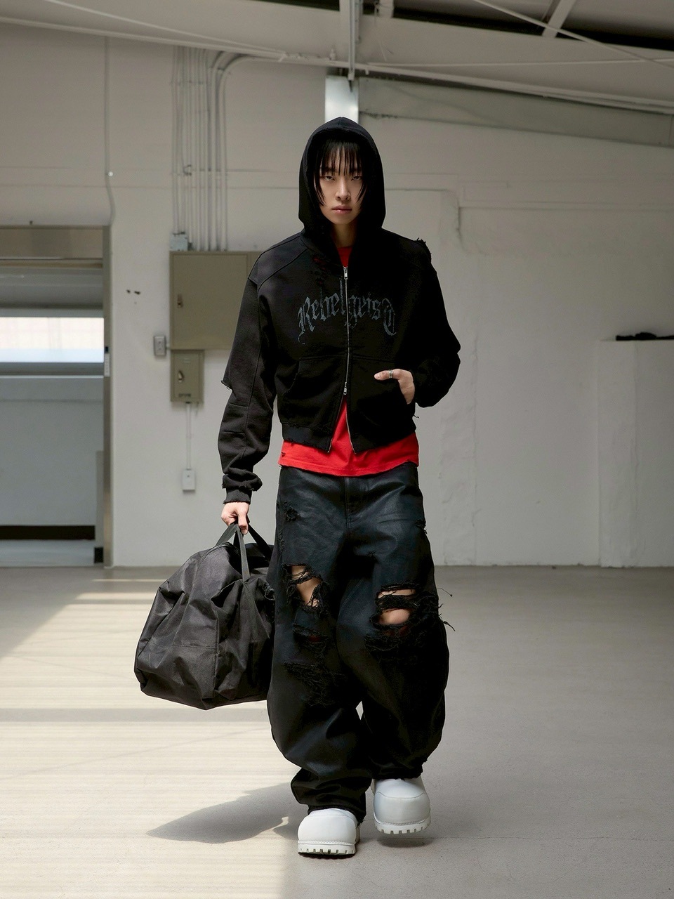 ●ANOTHERYOUTH● damaged crop zip-up hoodie (2色) ANOTHERYOUTH】damaged crop zip-up hoodie | OUR BRAND