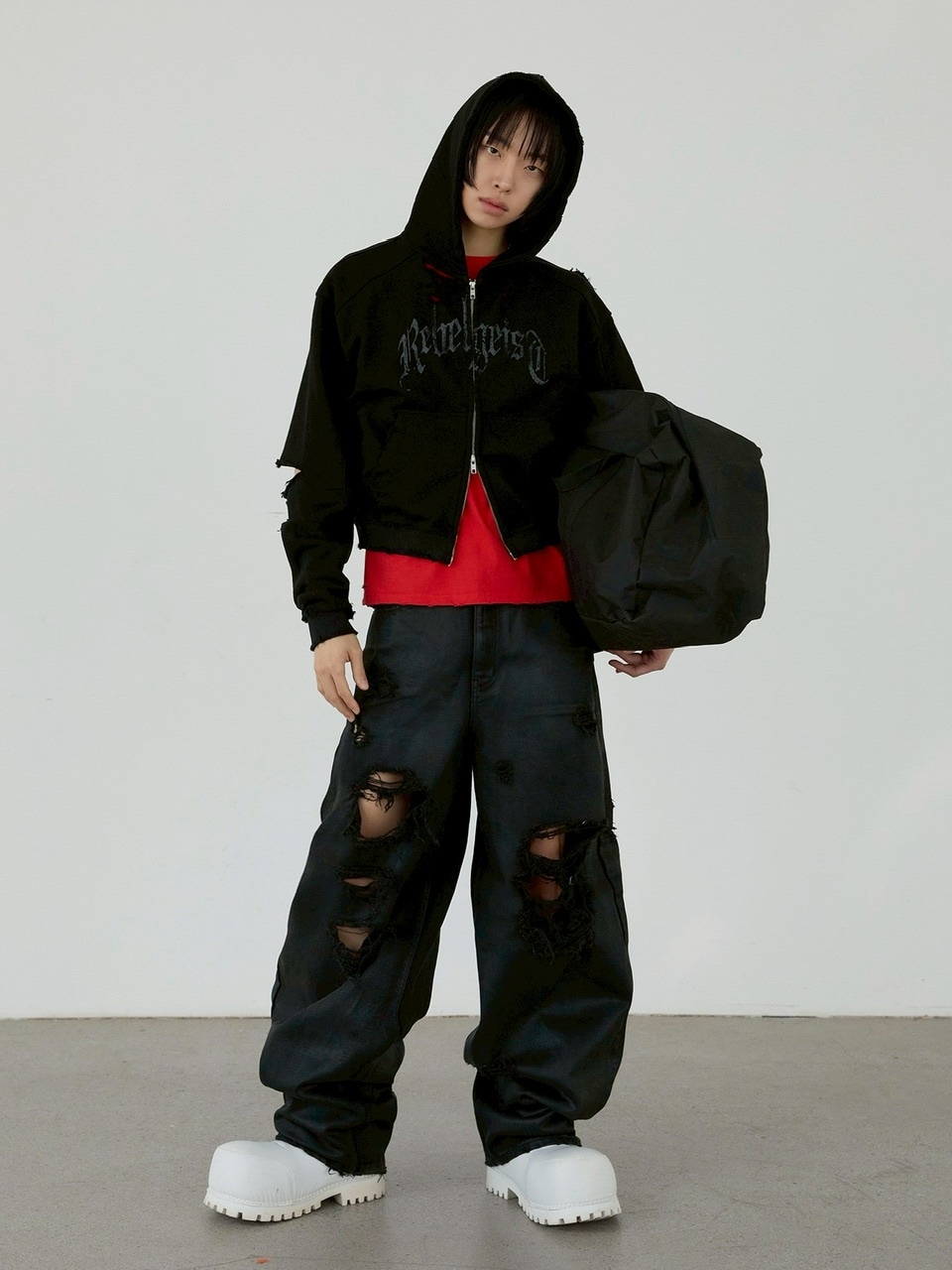 ●ANOTHERYOUTH● damaged crop zip-up hoodie (2色) ANOTHERYOUTH】damaged crop zip-up hoodie | OUR BRAND