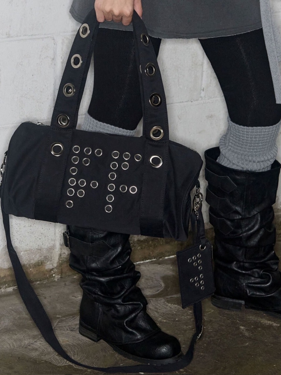 FANCY CLUB】FFFF EYELET DUFFLE BAG / 【ファンシークラブ】FFFF