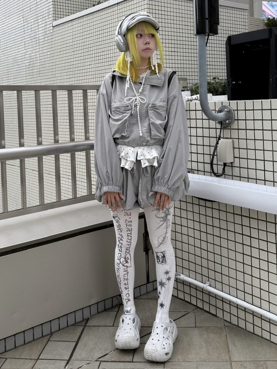 Nerd out XU】nylon crop jacket / 【ナードアウトエックスユー