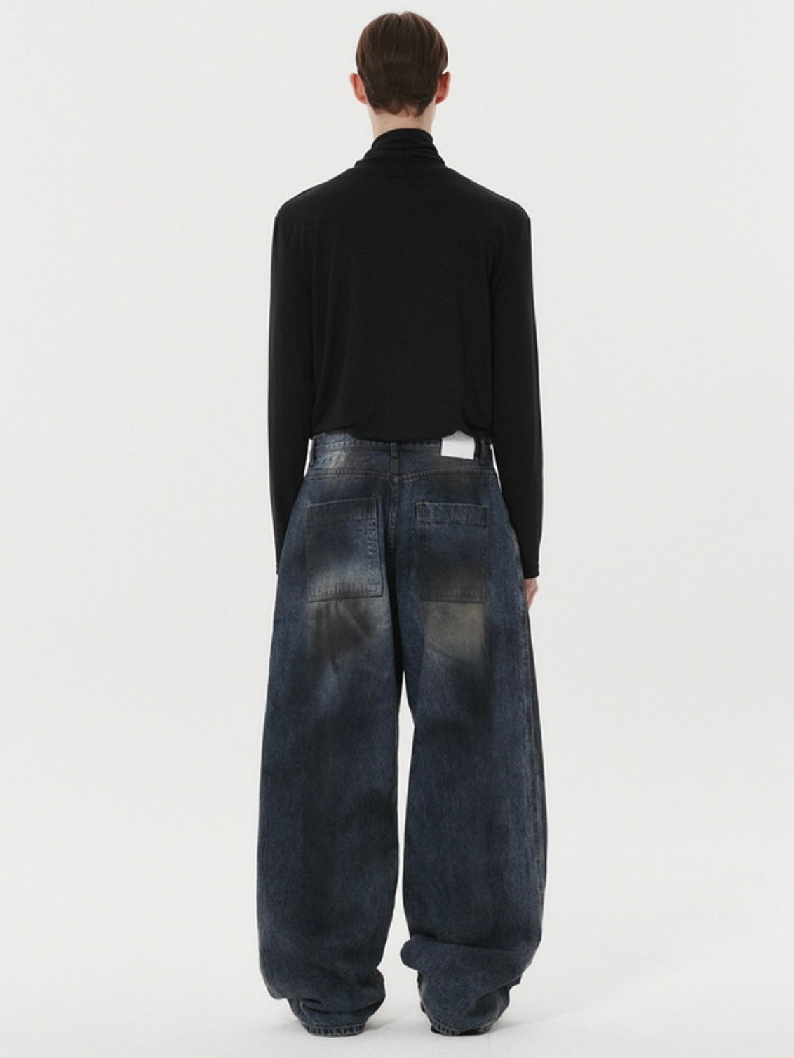 ◇DNSR◇ Back pocket dirty denim pants blue DNSR】back pocket dirty denim pants | OUR BRAND,DNSR