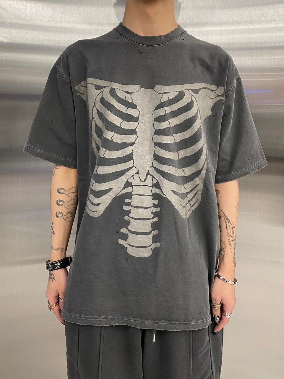 Never mind the XU】skeleton tee / 【ネバーマインドザエックス