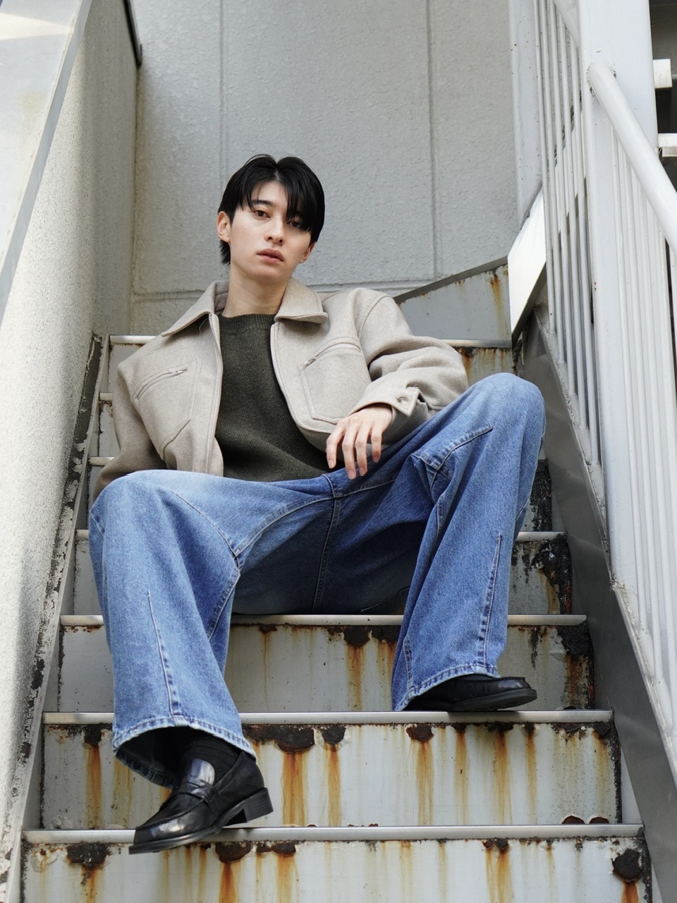 東京店WEB限定【Chikashitsu +】clear wool blouson (3color