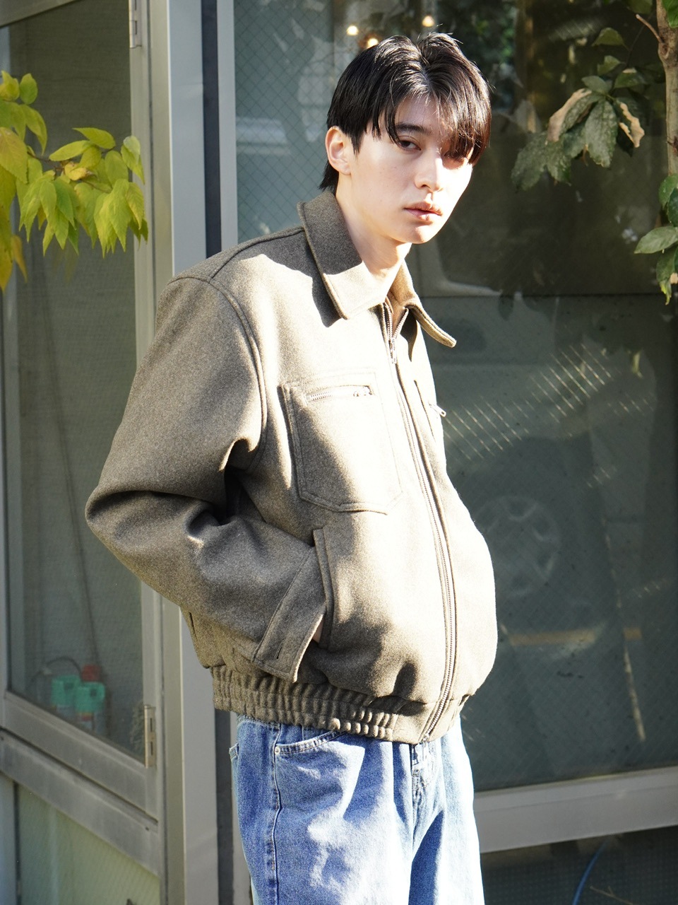 東京店WEB限定【Chikashitsu +】clear wool blouson (3color) | OUR