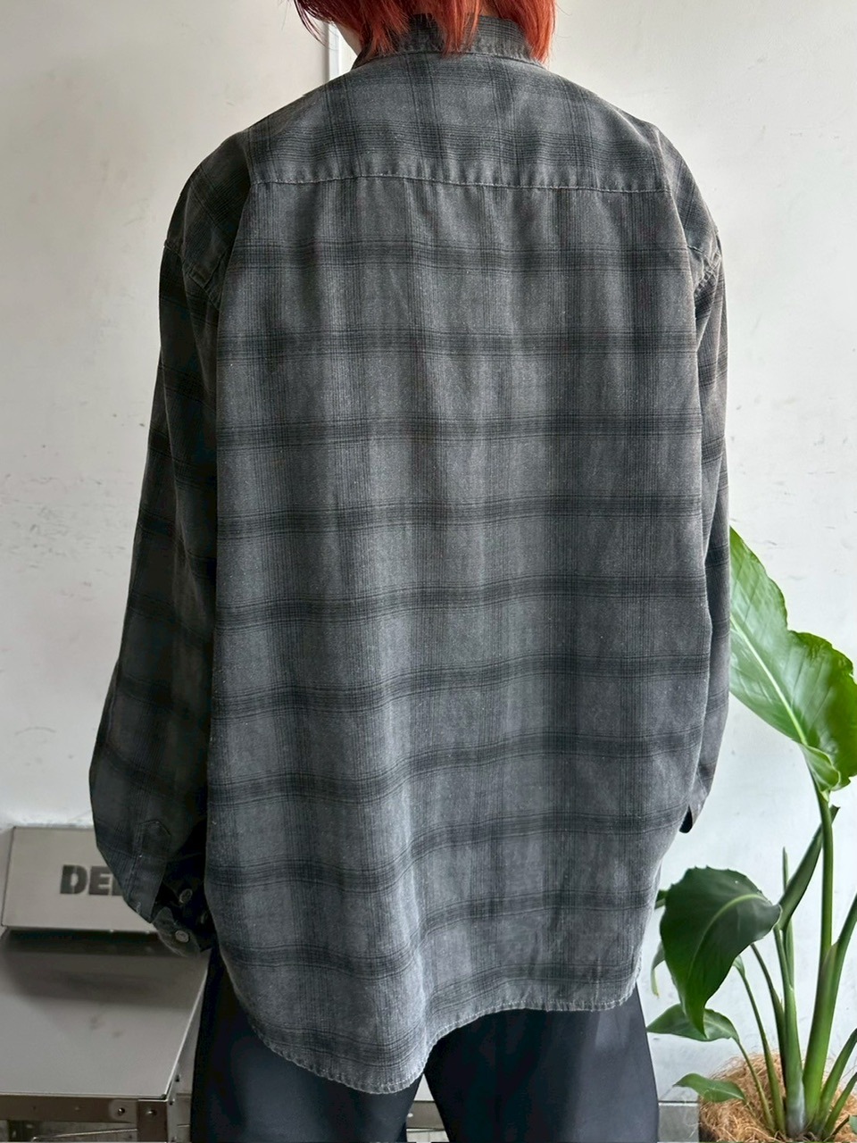【LUV CODE】pigment check shirt