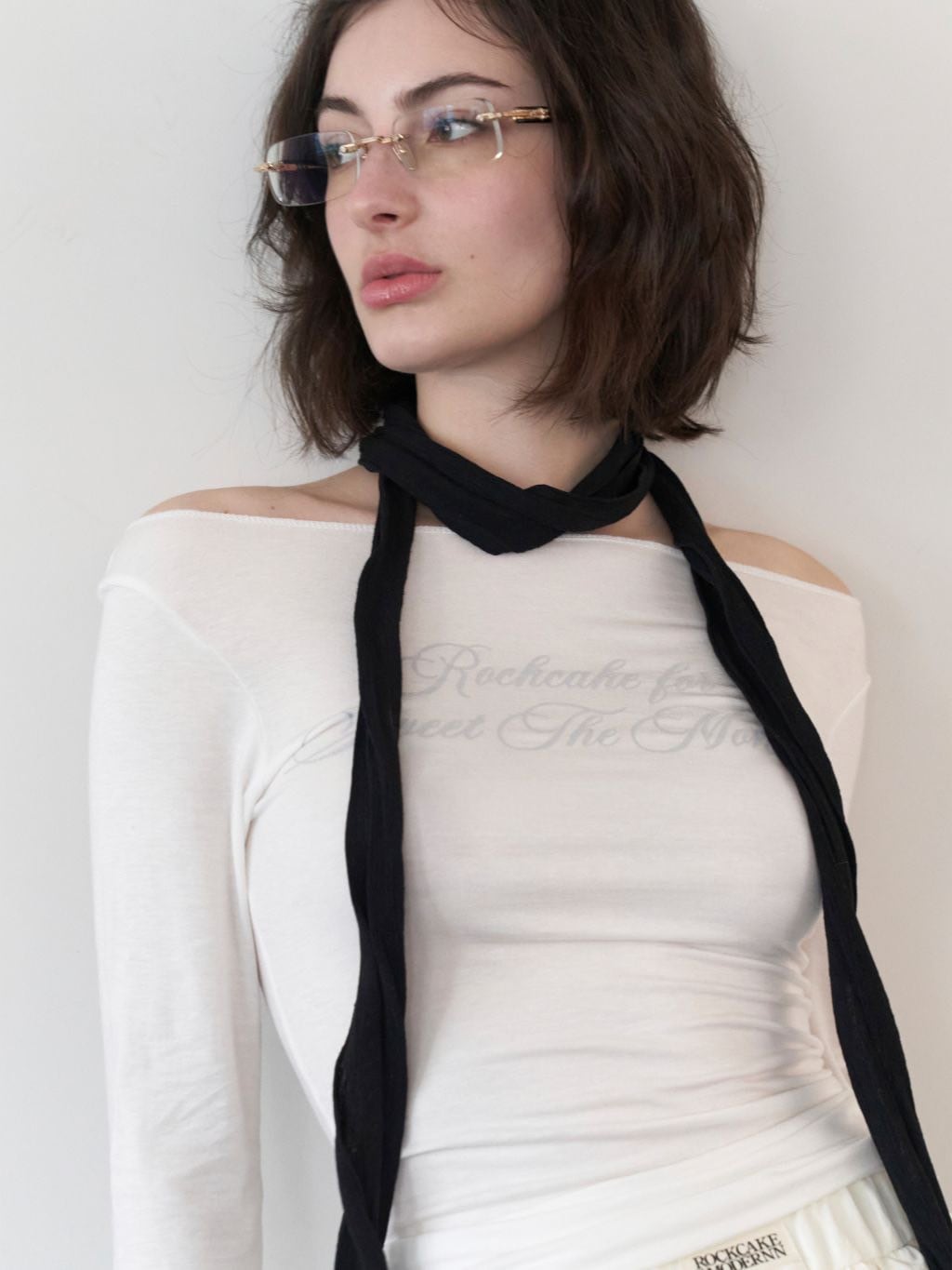 ★24-25FW新作★ROCKCAKE★Cursive Mesh Top MUSINSA | ROCKCAKE Cursive Mesh Top - Black