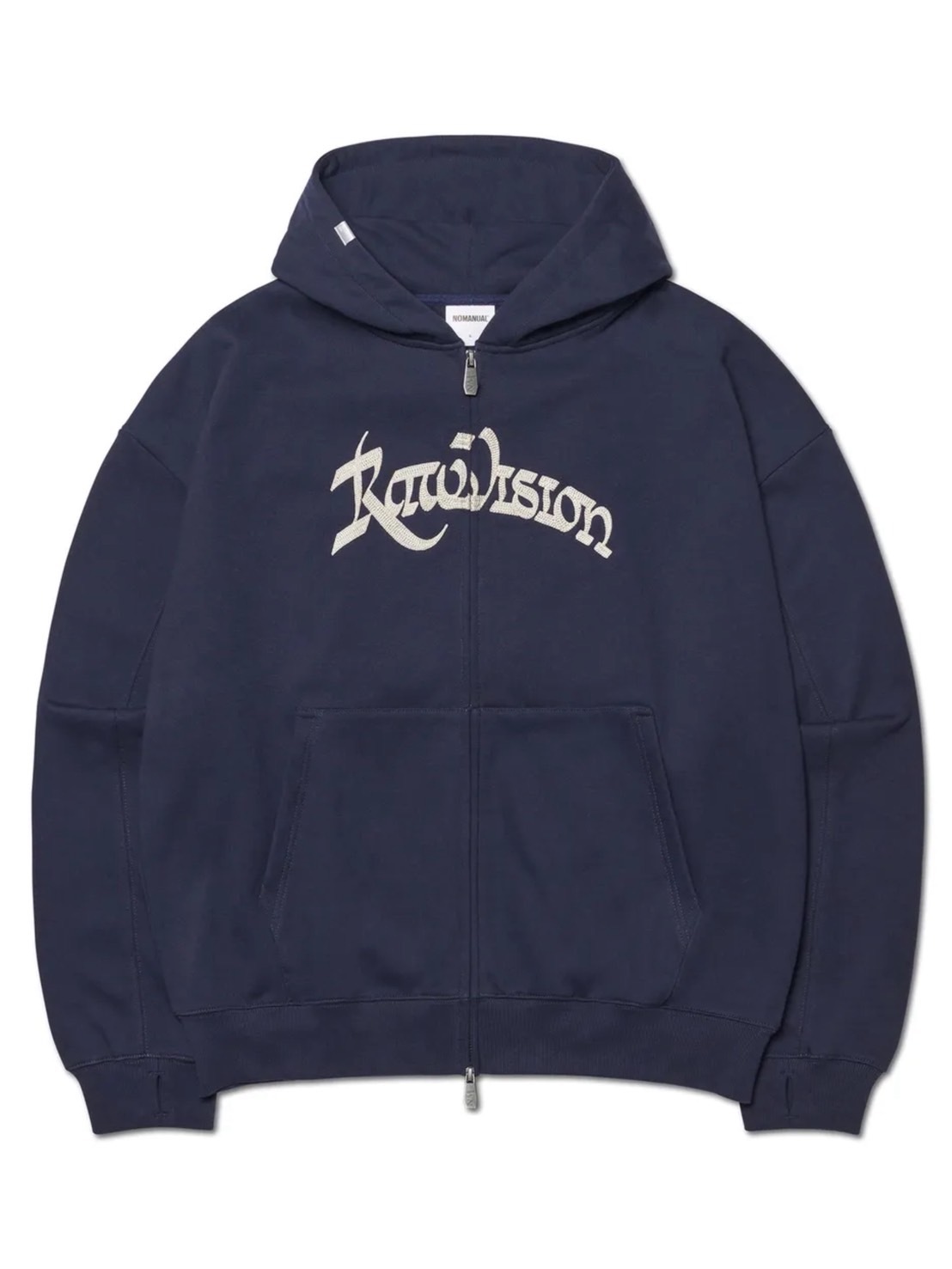 【NOMANUAL】R.V CHAIN STITCHED HOODED ZIP-UP