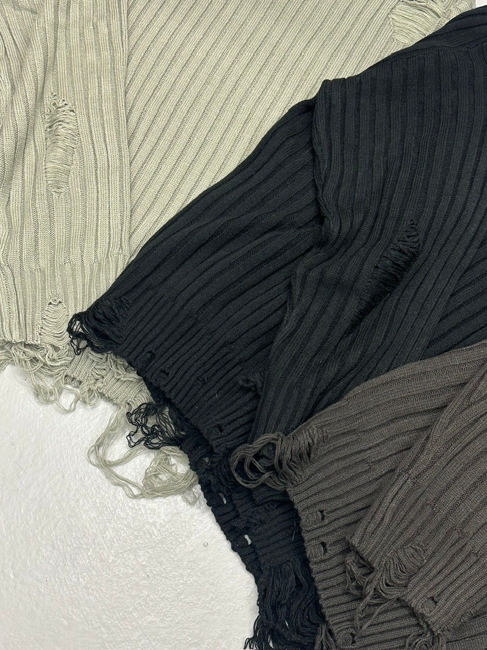 LUV CODE】oversized damage knit (3color) | OUR BRAND,LUV